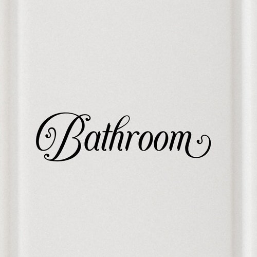 Powder Room Decal Powder Room Vinyl Bathroom Wall Decal Etsy