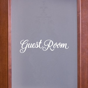 Cursive Guest Room Decal -  Guest Room Sticker  - Guest Room Door Decal -Guest Room Label - Guest Room Sign - Guest Room Wall - Bedroom Sign