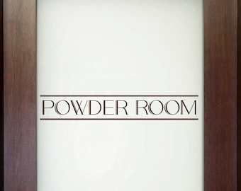 Modern Powder Room, Powder Room Sticker, Powder Room Door Decal, Powder Room Wall Decal, Washroom Decal, Bathroom Decal, Powder Room Sign