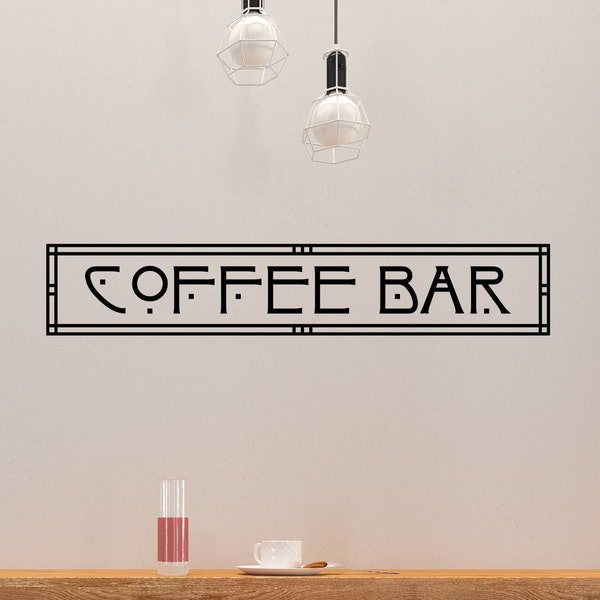 Craftsman Coffee Bar Vinyl Decal - Arts & Crafts Coffee Bar Sticker - Coffee Bar Wall Decal - Coffee Bar Sign - Coffee Decal -Coffee Sticker
