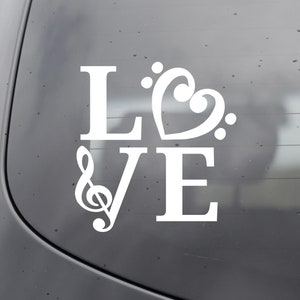 Music Love Decal - Music Decal - Music Car Decal - Music Laptop Sticker - Musical Sticker -Singing Decal -Musical Decal - Music Love Sticker
