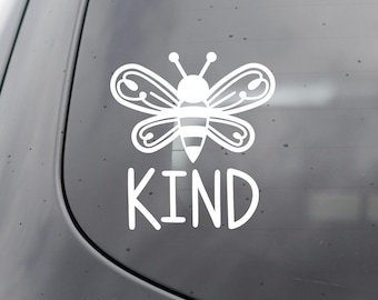 Bee Kind Vinyl Decal -Be Kind Vinyl Decal -Bee Vinyl Decal - Bee Kind Sticker - Bee Sticker - Be Kind Sticker - Bee Kind Car Decal - Laptop