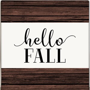 Hello Fall Cursive W/tails Vinyl Decal - Hello Fall Vinyl Sticker ...