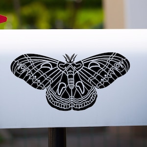Ornate Moth Vinyl Decal - Moth Decal -  Moth Car Decal - Moth Laptop Sticker - Moth Sticker - Moth Wall Decal - Butterfly moth decal