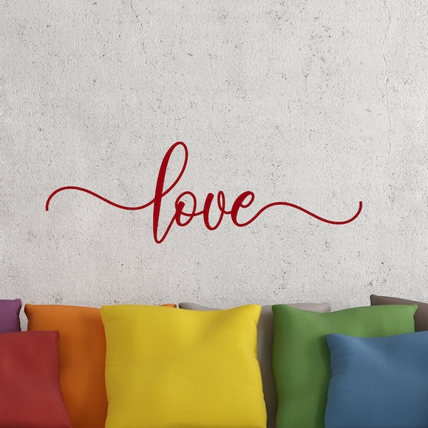 Love Wall Sticker Etsy
