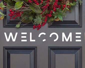 Welcome Vinyl Decal - Welcome Vinyl Sticker - Welcome Door Decal- Welcome Door Sticker - Welcome Mailbox Sticker - Welcome Wall Decal