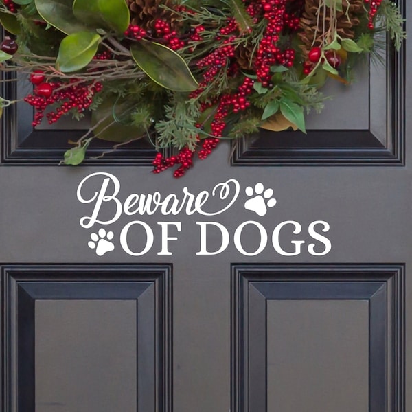 Beware of Dogs Front Door Sign - Etsy