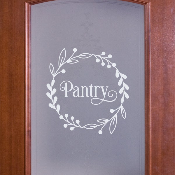 Ornamental Kitchen Pantry Decal - Kitchen Pantry Sticker - Food Pantry Door Label - Food Pantry Door Sticker - Kitchen Door Decal - Pantry