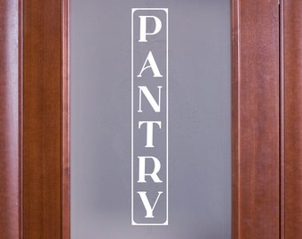 Vertical Pantry Decal - Kitchen Pantry Sticker - Food Pantry Door Label - Food Pantry Door Sticker -Kitchen Pantry Door Decal - Food Pantry