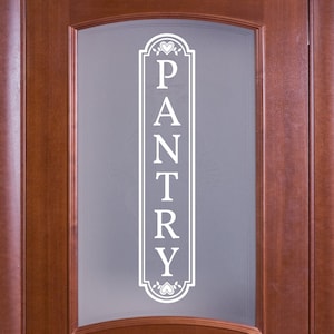 Vertical Framed Pantry Heart Decal - Kitchen Pantry Sticker - Food Pantry Door Label - Food Pantry Door Sticker -Kitchen Pantry Door Decal