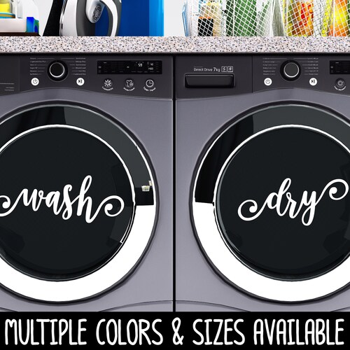 Wash & Dry Arrow Vinyl Decal Set Washer and Dryer Vinyl Etsy
