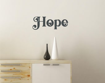 Chunky Hope Vinyl Decal - Hope Car Decal - Hope Sticker - Hope Wall Sticker - Hope Wall Vinyl Decal - Hope Laptop Sticker - Hope Door Decal