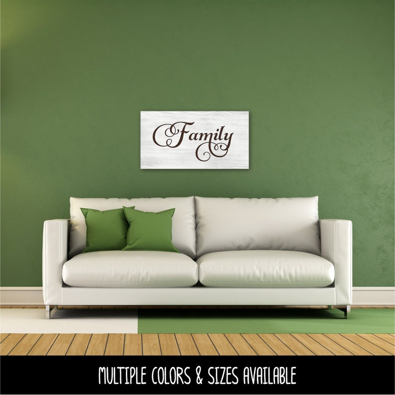 Cursive Family Heart Vinyl Decal family Wall Sticker Family Etsy