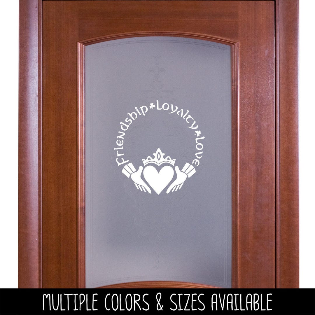 Claddagh Ring Friendship Loyalty Love Vinyl Decal - Claddagh Sticker ...