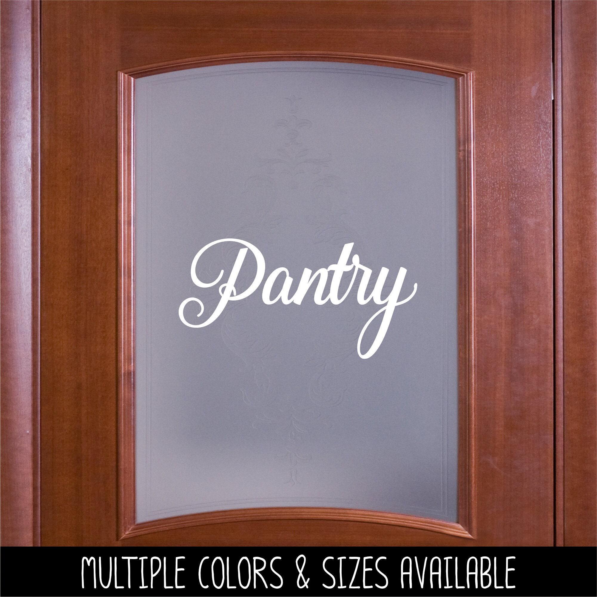 Pantry Letrero Cursive Pantry Decal - Pantry Sticker - Pantry Sign - Pantry Door ...