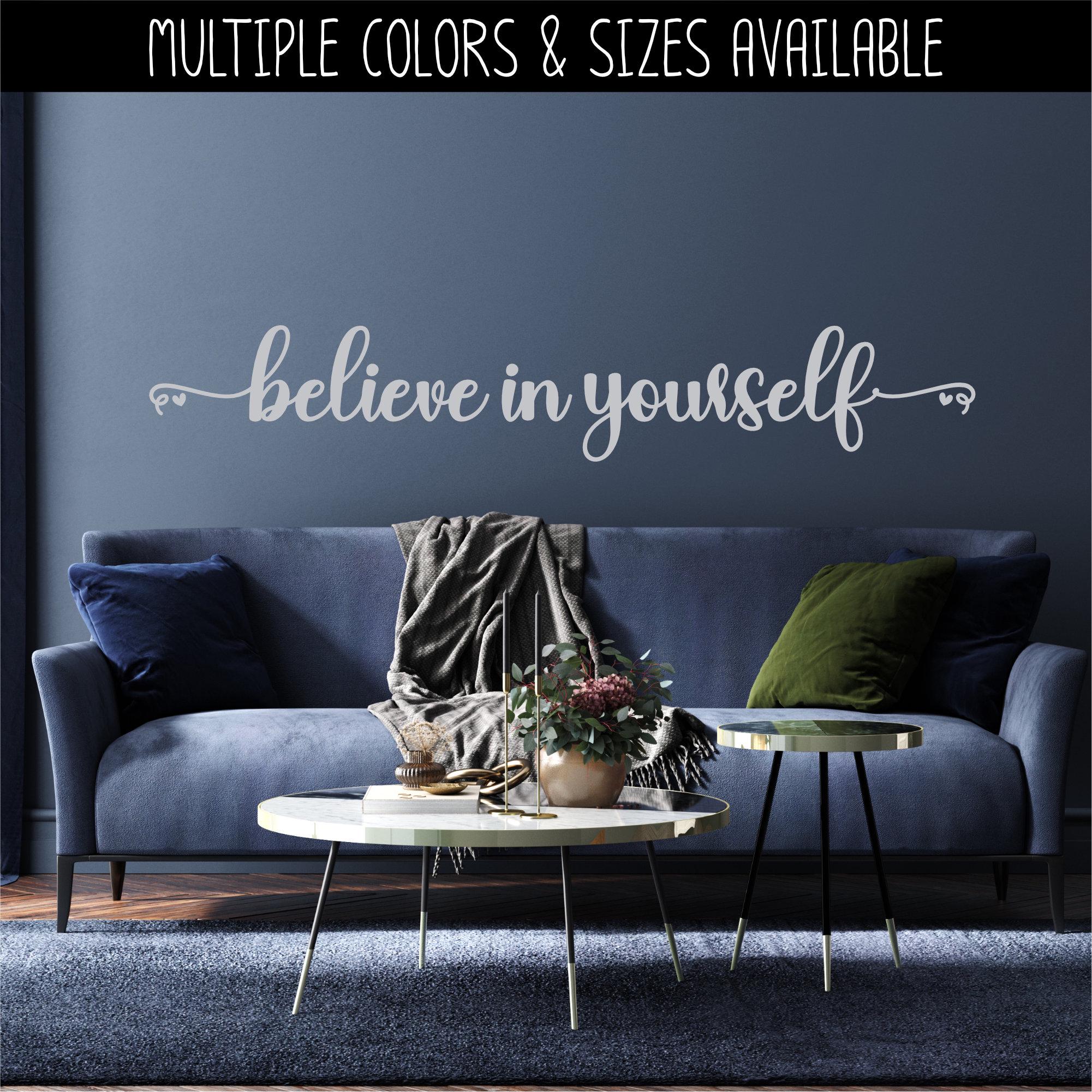 Cursive Believe in Yourself Decal, Believe in Yourself Sticker