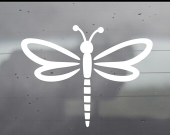 Cute Dragonfly Decal – Nature-Inspired Vinyl Sticker for Doors, Cars, Laptops, Walls, Yeti Minimalist Dragonfly Sticker Design Gift Idea
