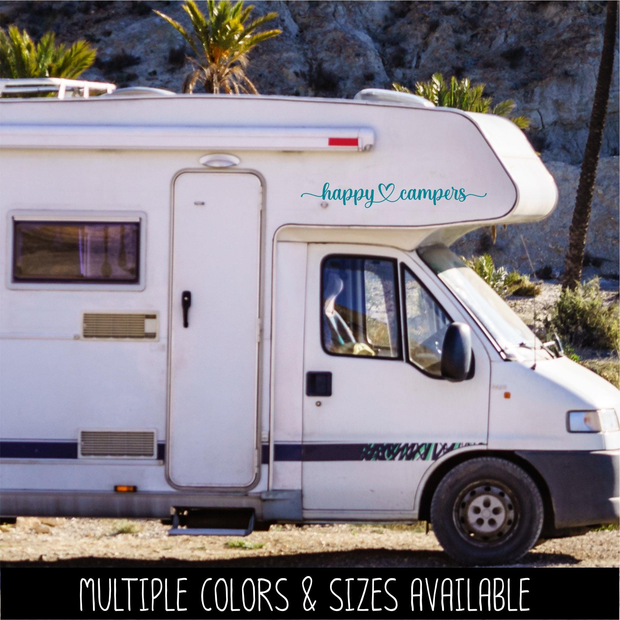 Happy Campers Decal Vinyl Sticker, Camper Sticker RV Car Tent Outdoor ...