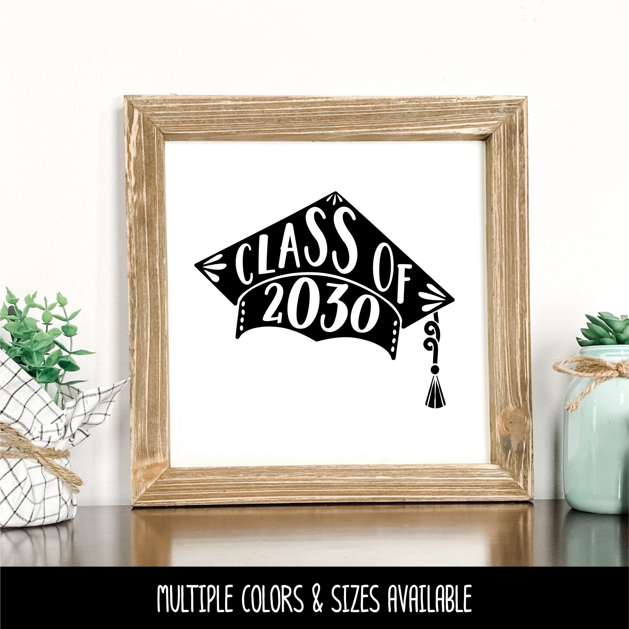 2030 Graduation Cap Decal, 2030 Grad Decal, 2030 Graduation Sticker ...