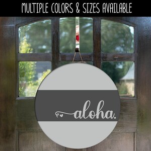 Cursive Aloha Hearts Decal - Aloha Sticker - Aloha Door Decal - Aloha Car Decal - Aloha Mailbox - Aloha Door Sticker - Hawaiian Greeting imagem 5