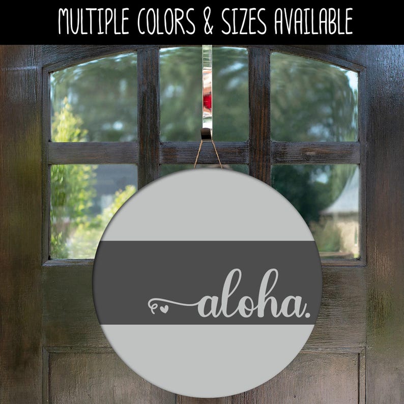 Cursive Aloha Hearts Decal - Aloha Sticker - Aloha Door Decal - Aloha Car Decal - Aloha Mailbox - Aloha Door Sticker - Hawaiian Greeting imagem 5