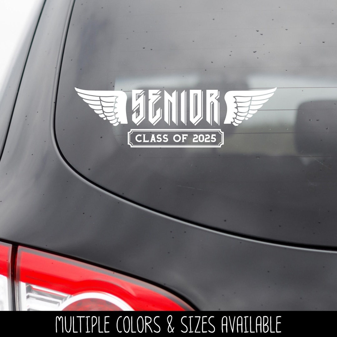 2025 Senior Class of 2025 Decal With Wings, 2025 Senior Sticker, Class