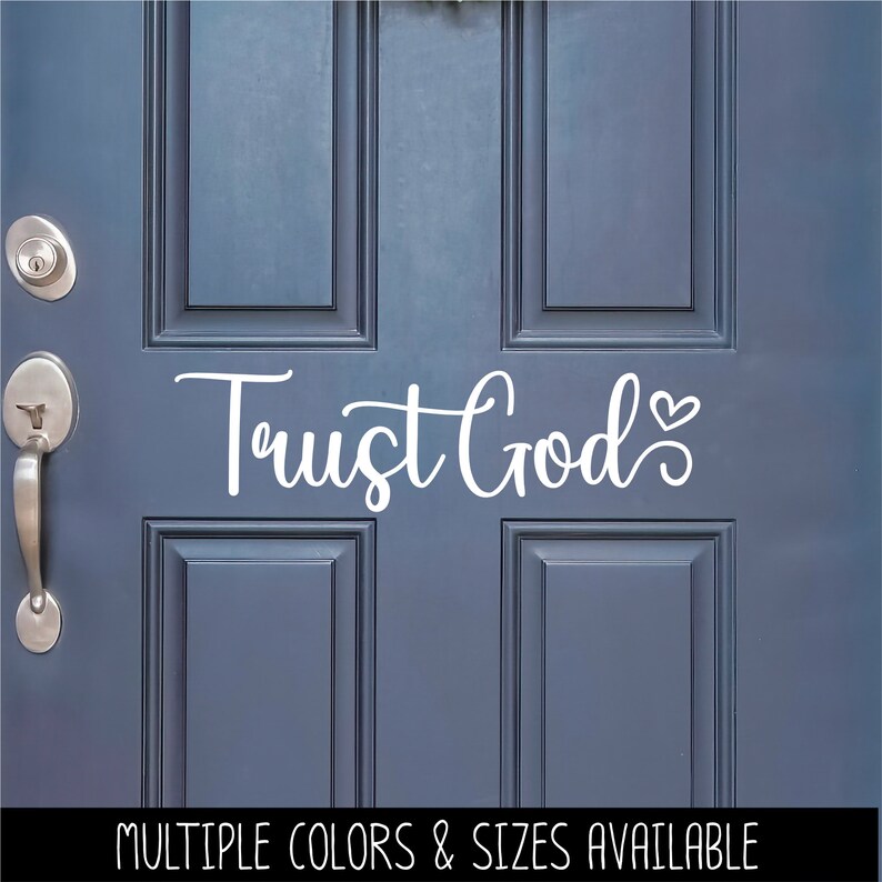 Trust God Vinyl Decal , Sticker, Christian, Religious, Bible Verse ...