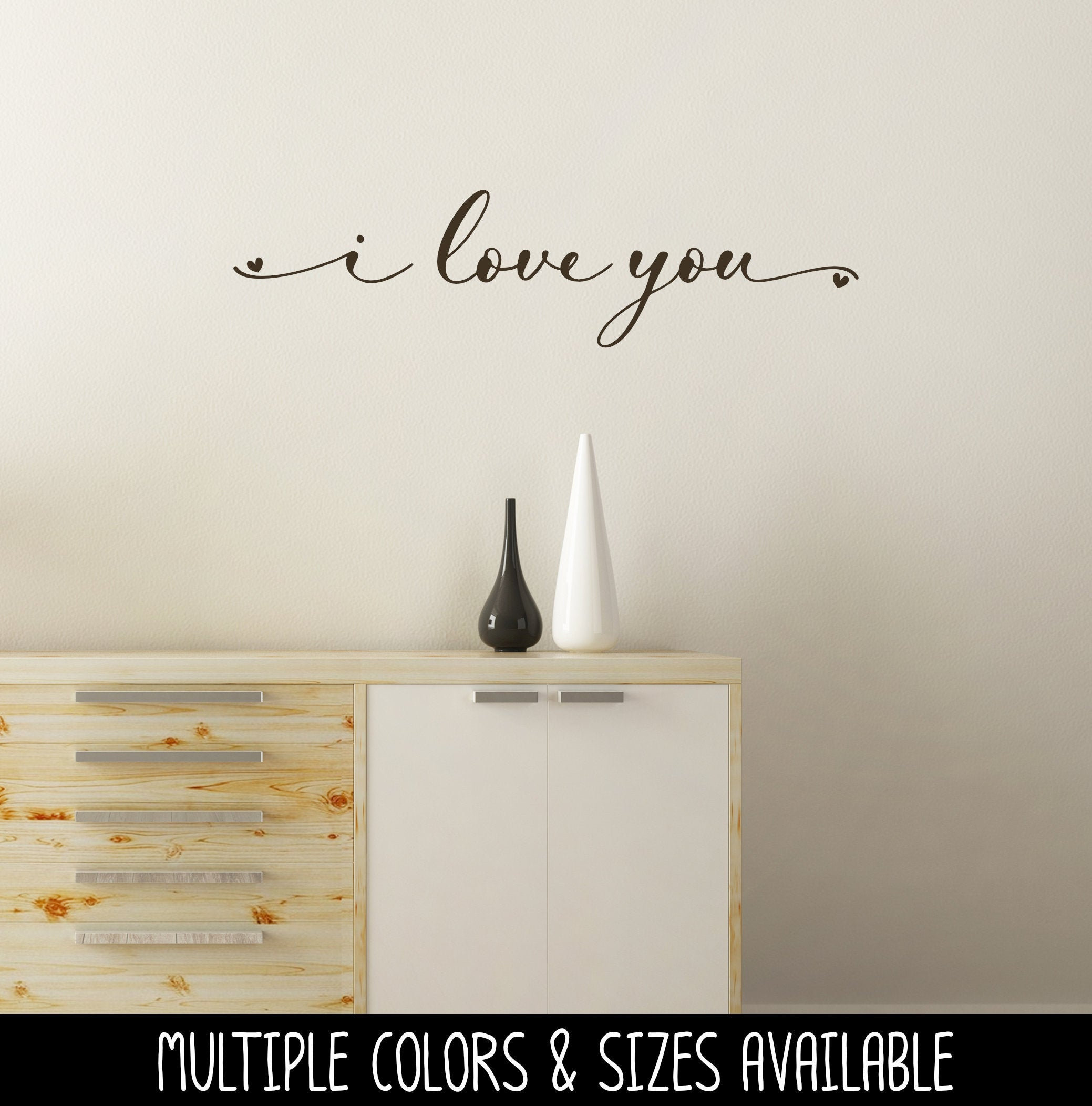 Cursive I Love You Vinyl Decal I Love You Wall Decal I | Etsy