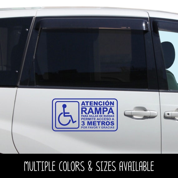 Spanish Handicap Wheelchair Ramp Access Decal Rampa Para Etsy