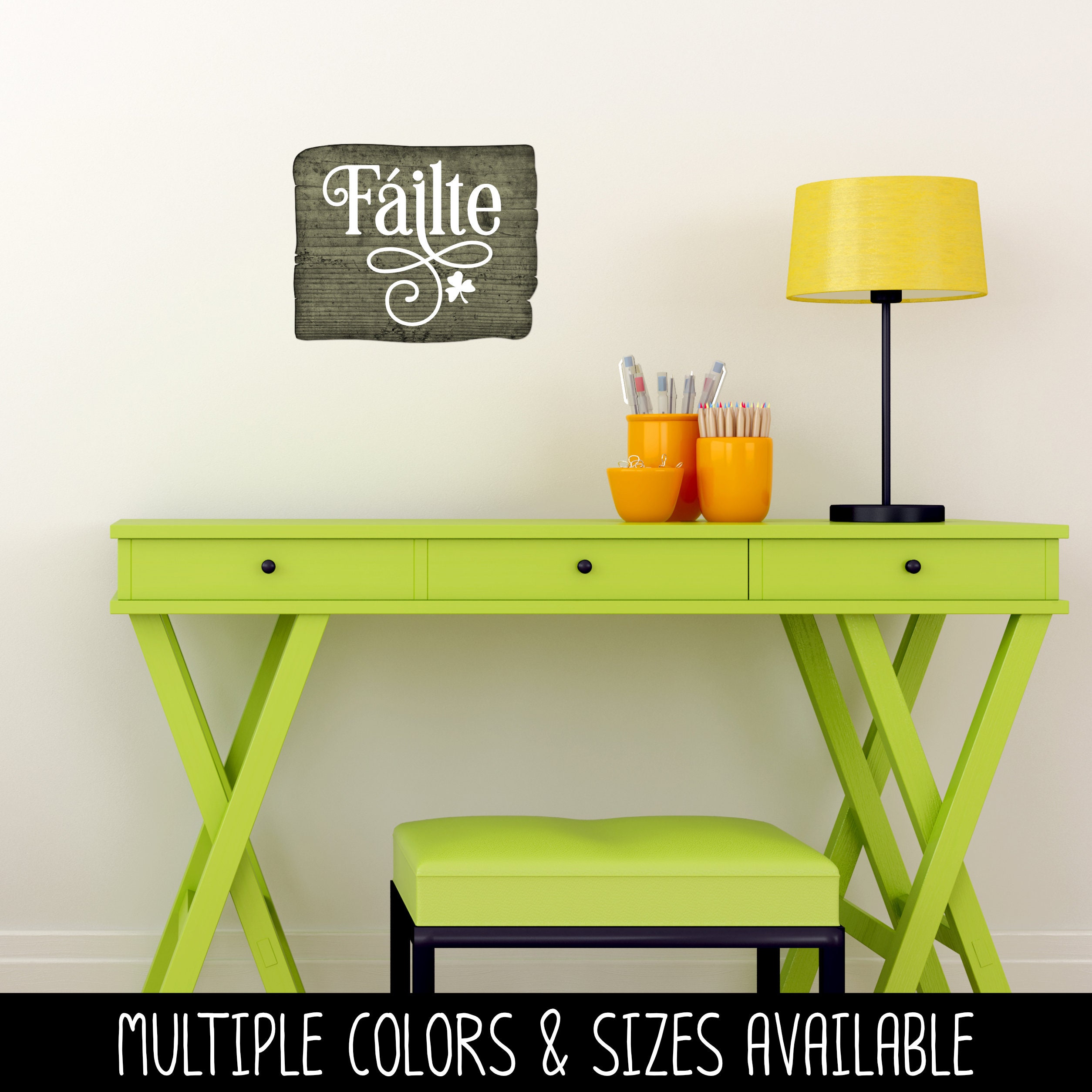 Failte Sticker Failte Irish Welcome Vinyl Decal - Irish Welcome Decal - Gaelic Welcome ...