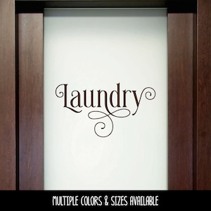 Ornamental Laundry Decal -  Laundry Sticker - Laundry Wall Decal - Laundry Wall Mural - Laundry Door Decal - Laundry Decor - Laundry Decal