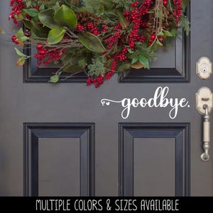 Cursive Goodbye Heart Decal - Goodbye Sticker - Goodbye Front Door Decal - Goodbye Mailbox Decal - Goodbye Car Decal - Goodbye Wall Decal