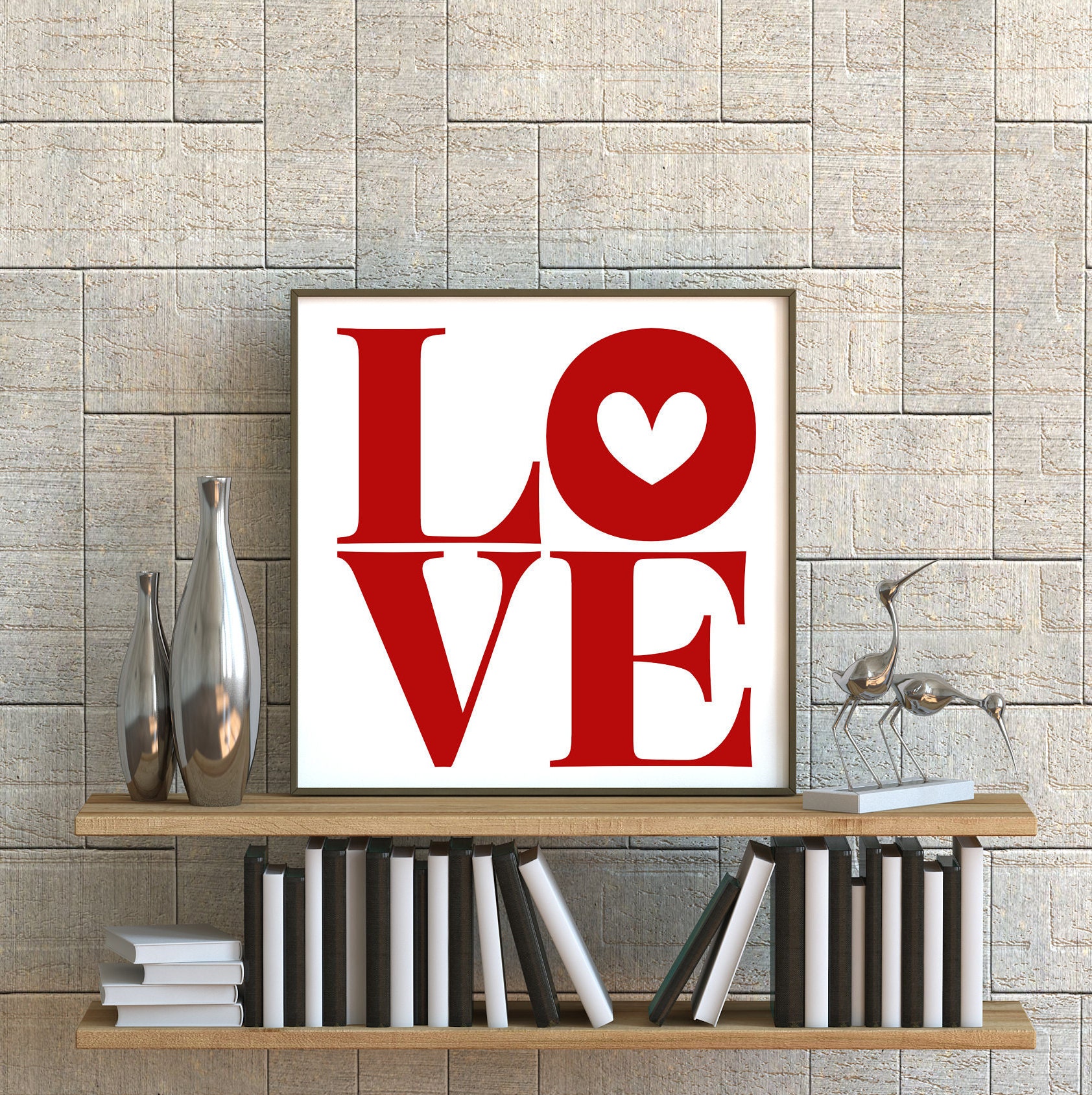 LOVE Vinyl Decal LOVE Sticker Stacked Love Vinyl Decal Etsy
