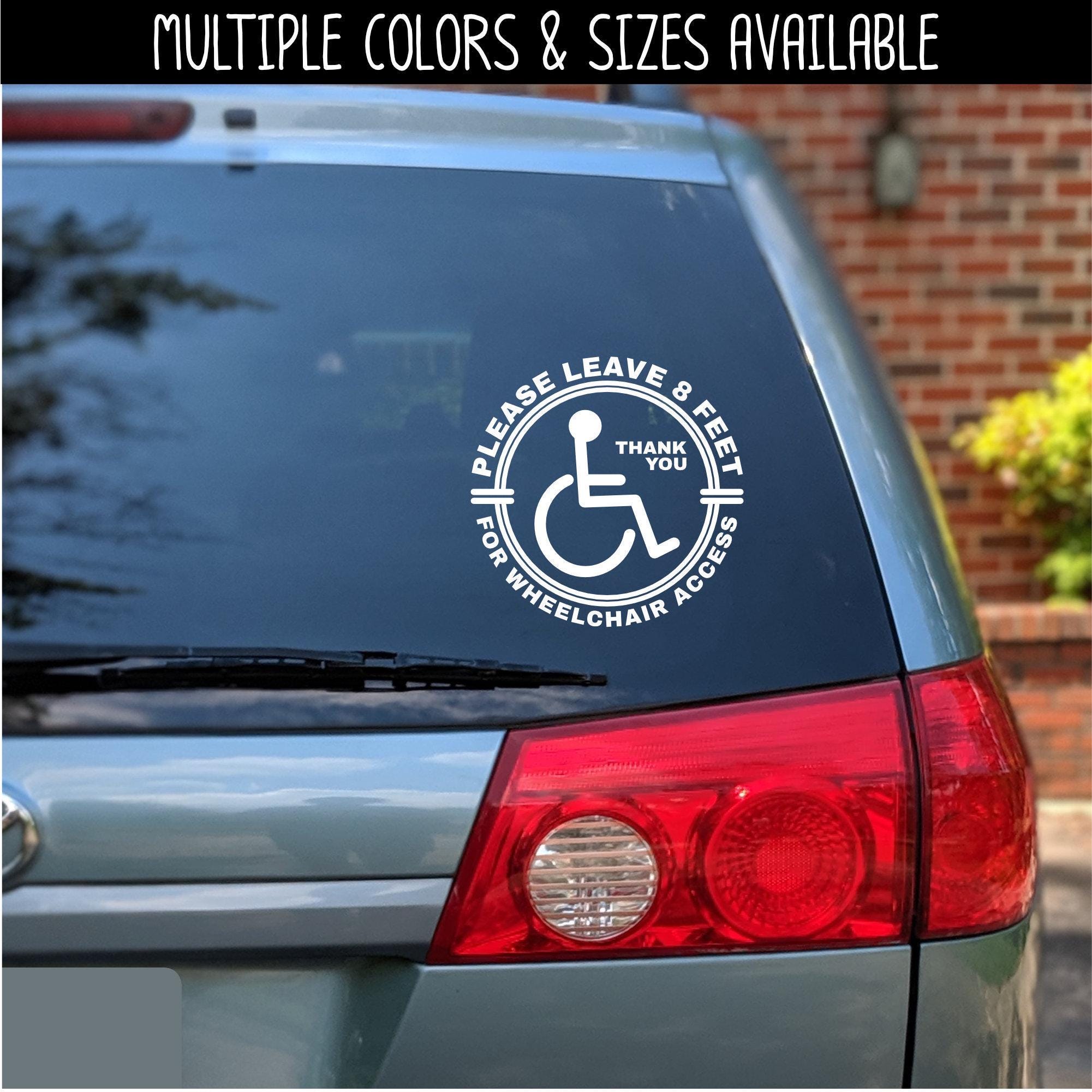 Handicap Wheelchair Ramp Access Badge Decal - Disabled Car Decal ...