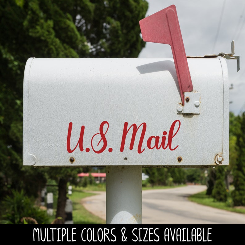 Red Usmail Stickers U.S. Mail Decal - U.S. Mail Sticker - U.S. Mail Sign - U.S. Mail ...