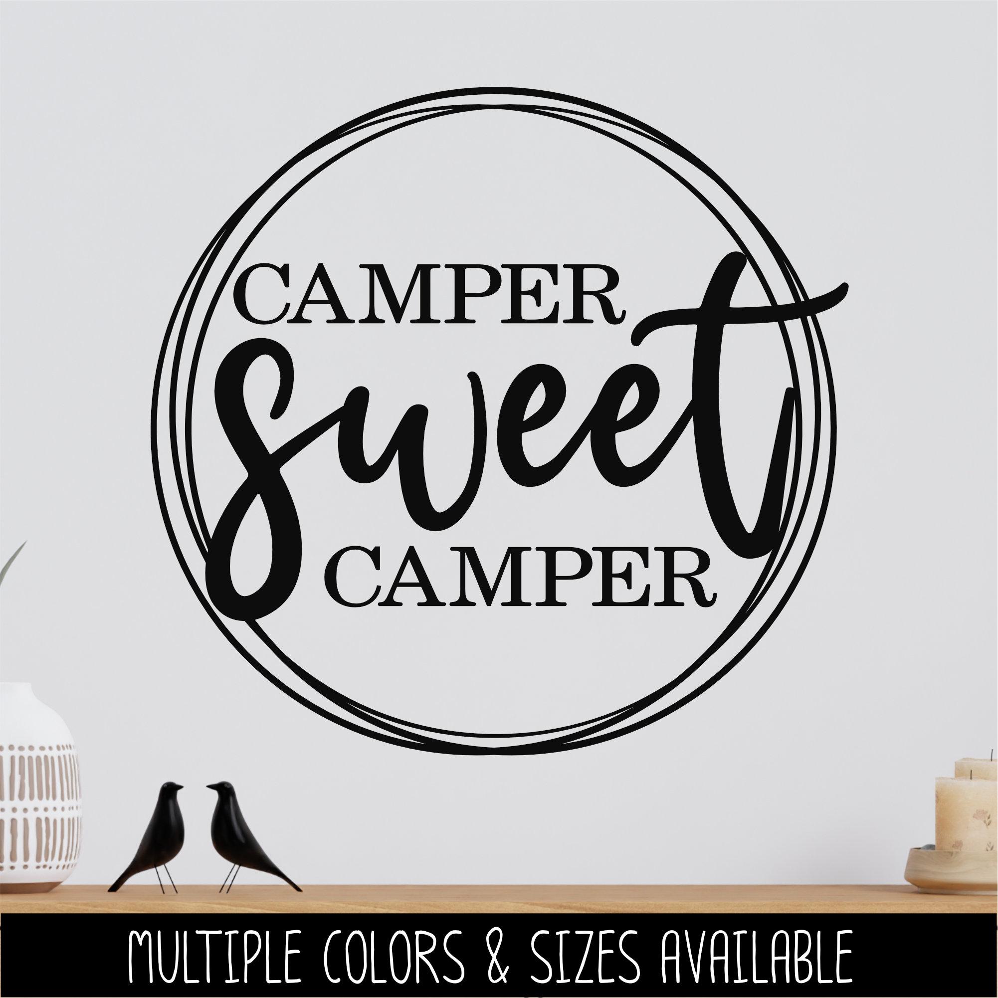 Camper Sweet Camper Decal Vinyl Sticker RV Car Tent Outdoor Lover ...