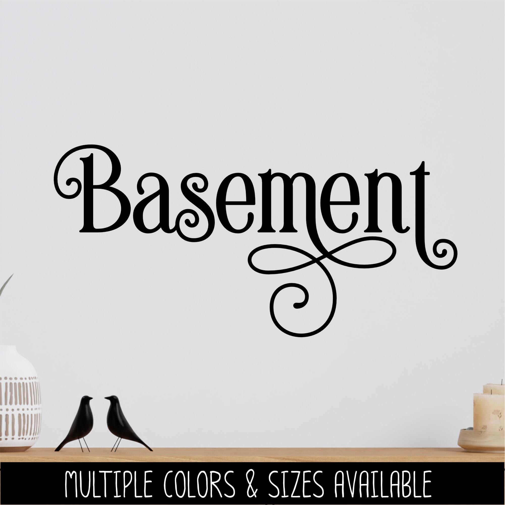 Ornamental Basement Door Vinyl Decal Sticker - Lower Level Door and ...