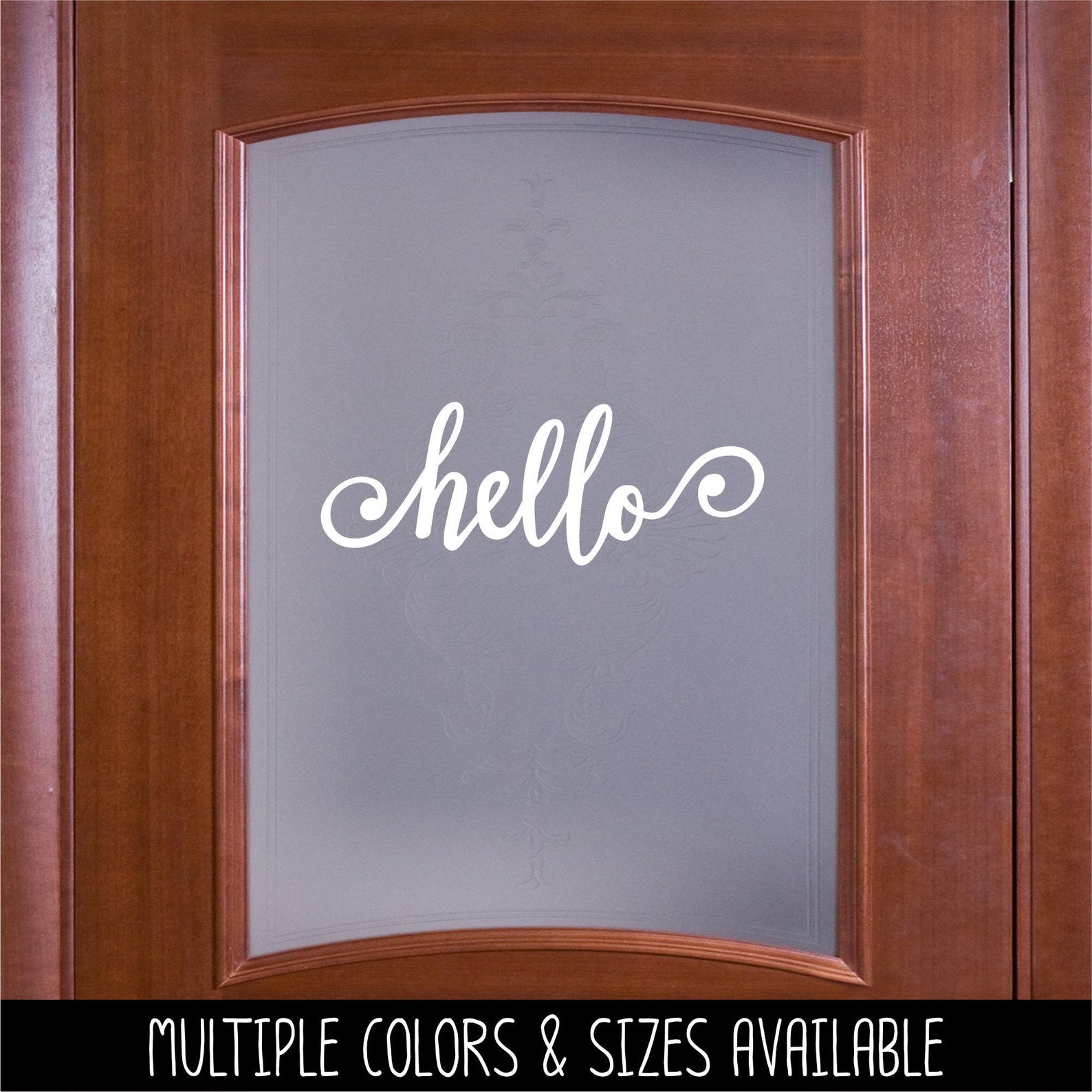 Hello Swirl Hello Swirl Vinyl Decal - Hello Vinyl Sticker - Hello Door Decal ...