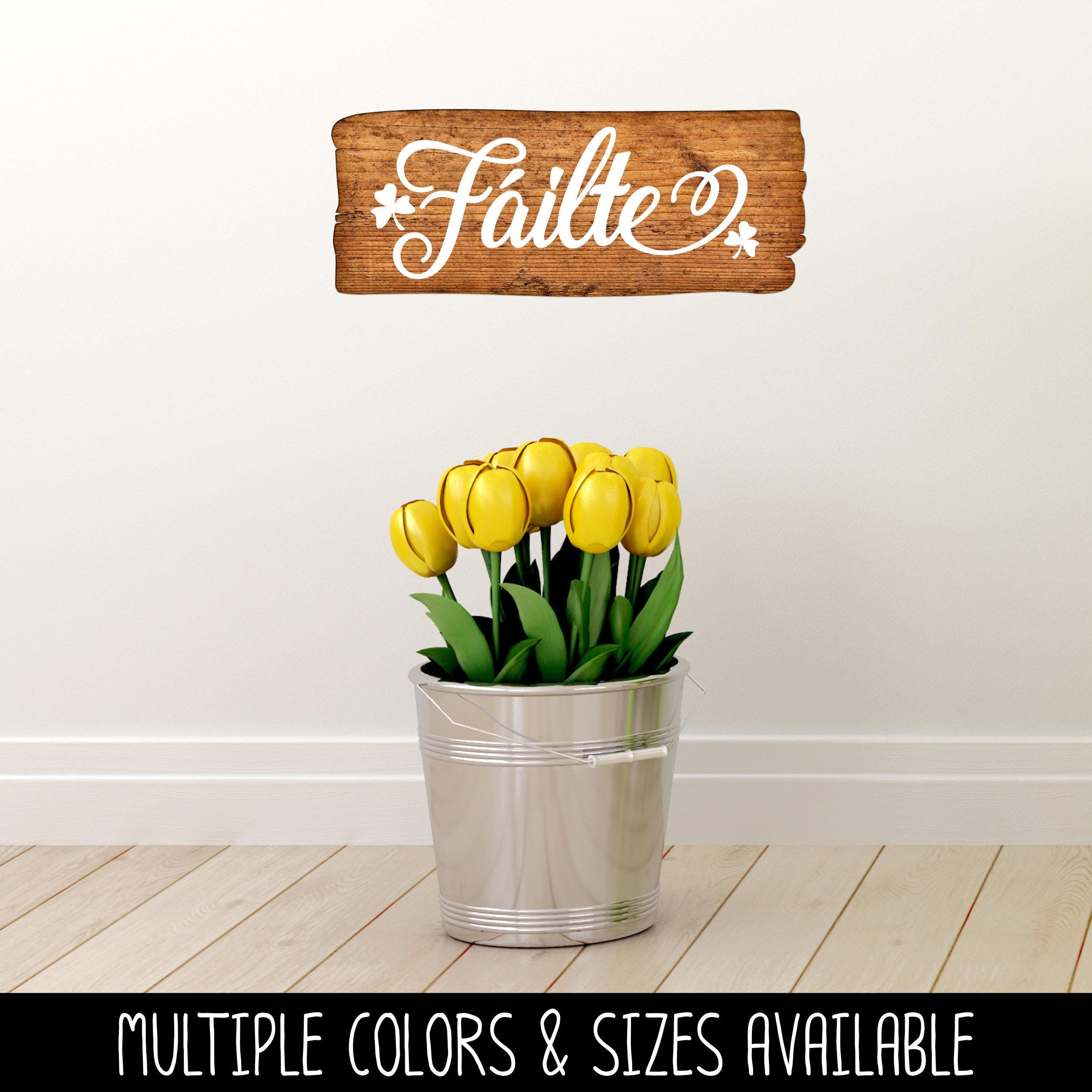 Failte Sticker Cursive Failte Irish Welcome Vinyl Decal - Irish Welcome Decal - Gaelic ...