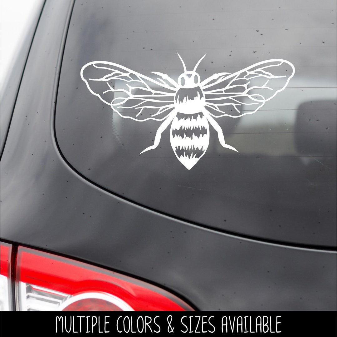 Honey Bee Vinyl Decal Honey Bee Decal Honey Bee Car Decal Bee Laptop