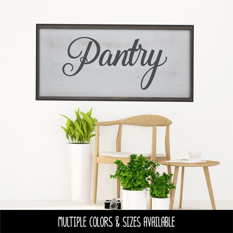 Pantry Letrero Cursive Pantry Decal - Pantry Sticker - Pantry Sign - Pantry Door ...