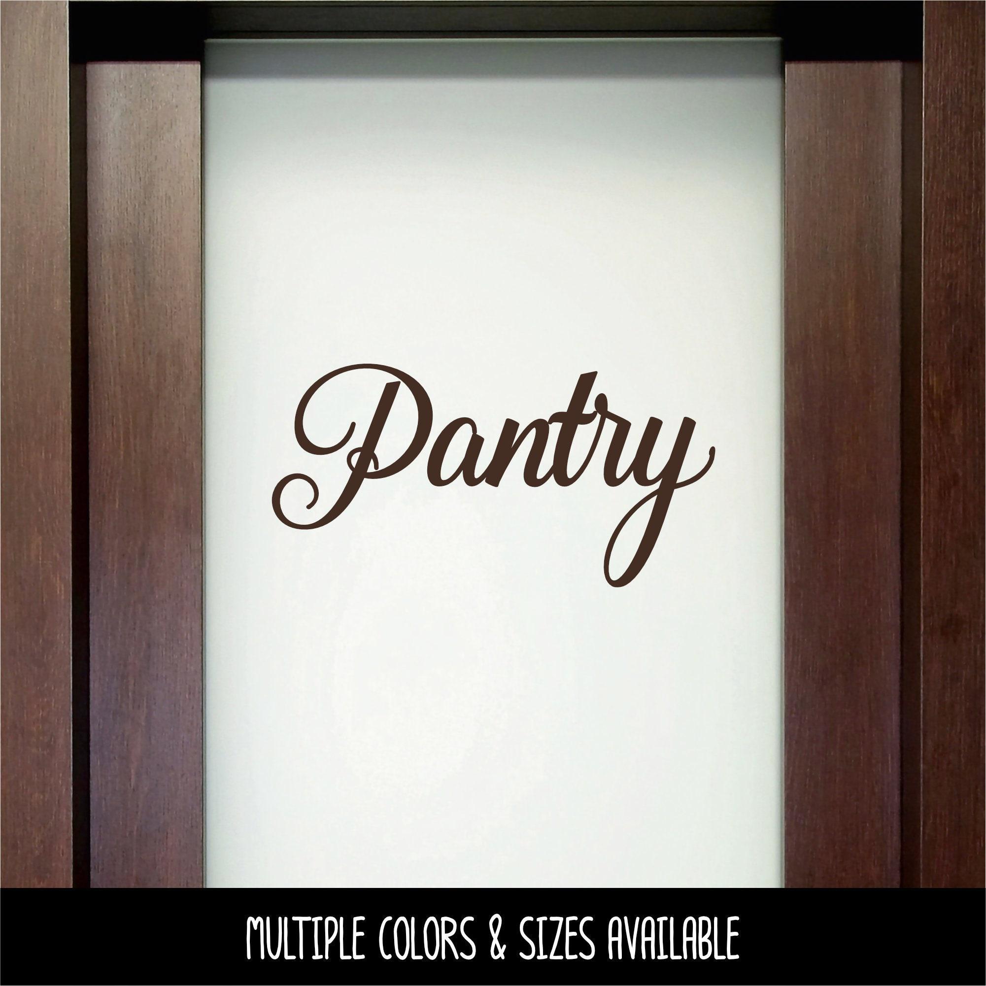 Pantry Letrero Cursive Pantry Decal - Pantry Sticker - Pantry Sign - Pantry Door ...