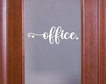 Office Vinyl Decal - Office Sticker - Office Decal - Office Wall Decal - Office Door Decal - Office Room Decor - Office Label - Office Sign