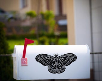 Ornate Moth Vinyl Decal - Moth Decal -  Moth Car Decal - Moth Laptop Sticker - Moth Sticker - Moth Wall Decal - Butterfly moth decal