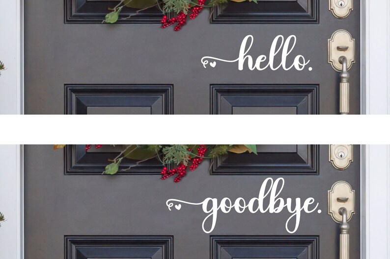 Cursive Goodbye Heart Decal Goodbye Sticker Goodbye Front - Etsy