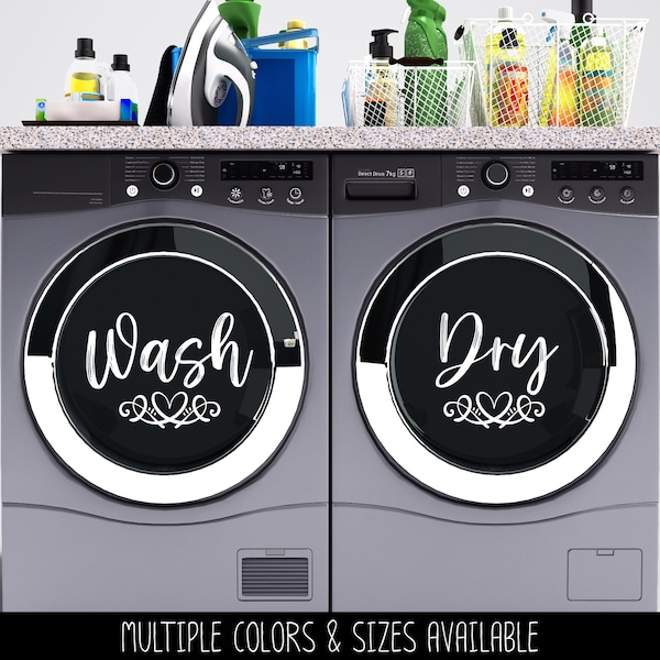 Washer Dryer Decals Etsy