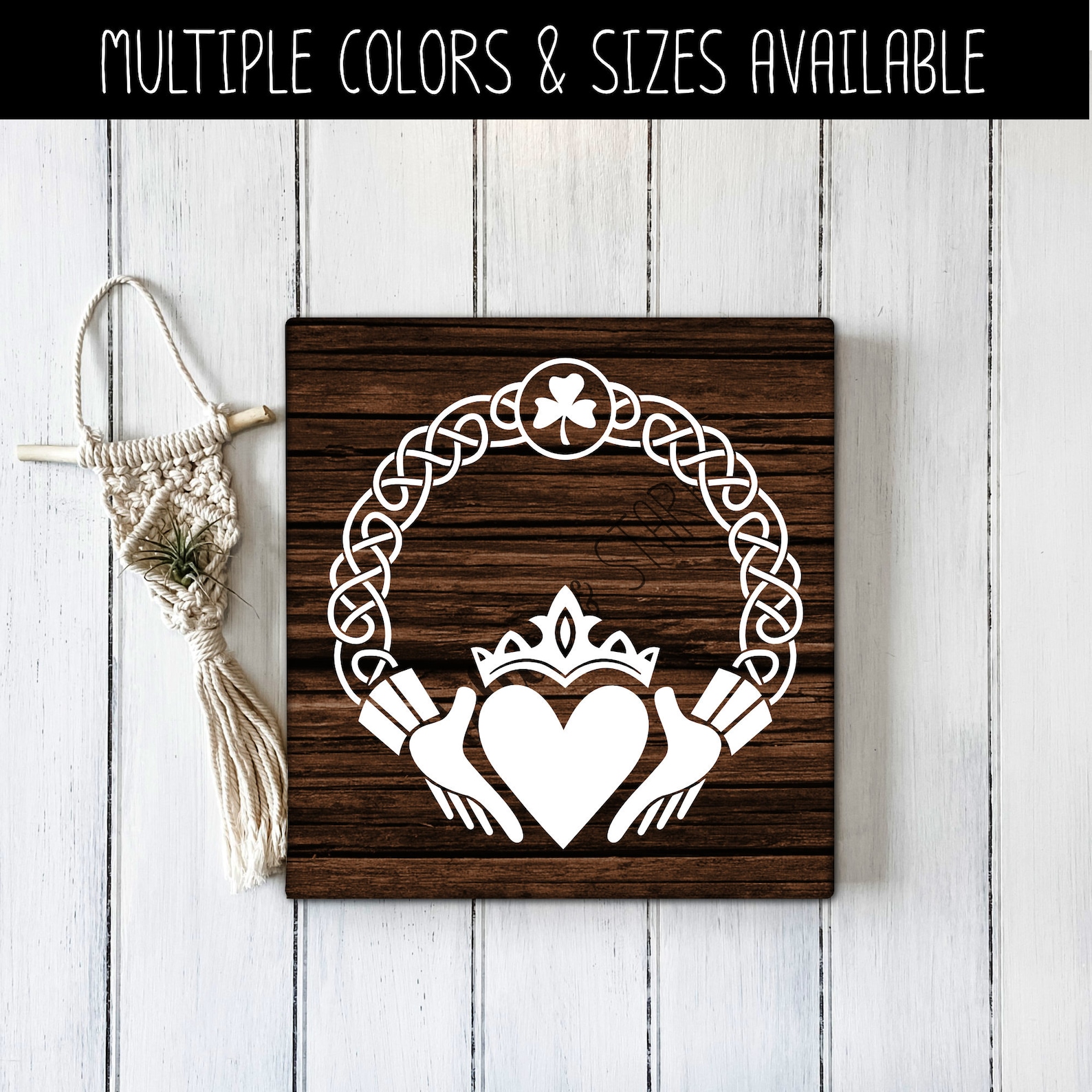 Claddagh Ring Friendship Loyalty Love Vinyl Decal - Claddagh Sticker ...