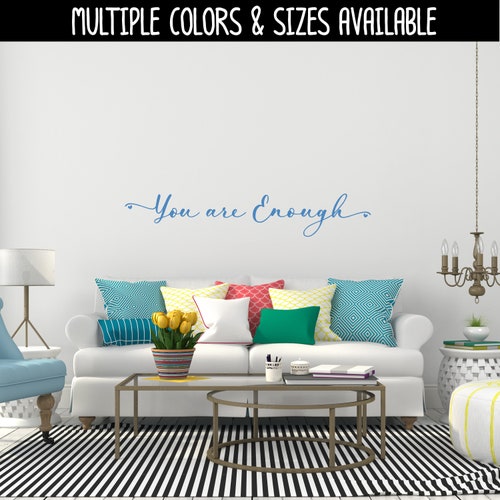 Mirror Decal You Are Enough Bathroom Decal Morning Etsy