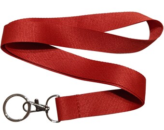 Sublimation White Polyester Lanyard Keychains Lot of 10pcs with Metal Hooks