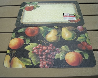 WATERMELON /& FRUITS 12 pc thin plastic PLACEMATS Set 6 PLACEMATS /& 6 COASTERS
